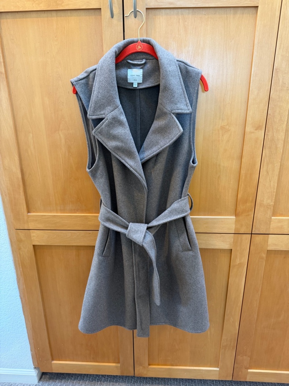 Vest Coat in Taupe Gray